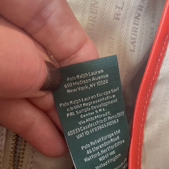 Euc Ralph Lauren bag red/ orange color - Picture 7 of 12